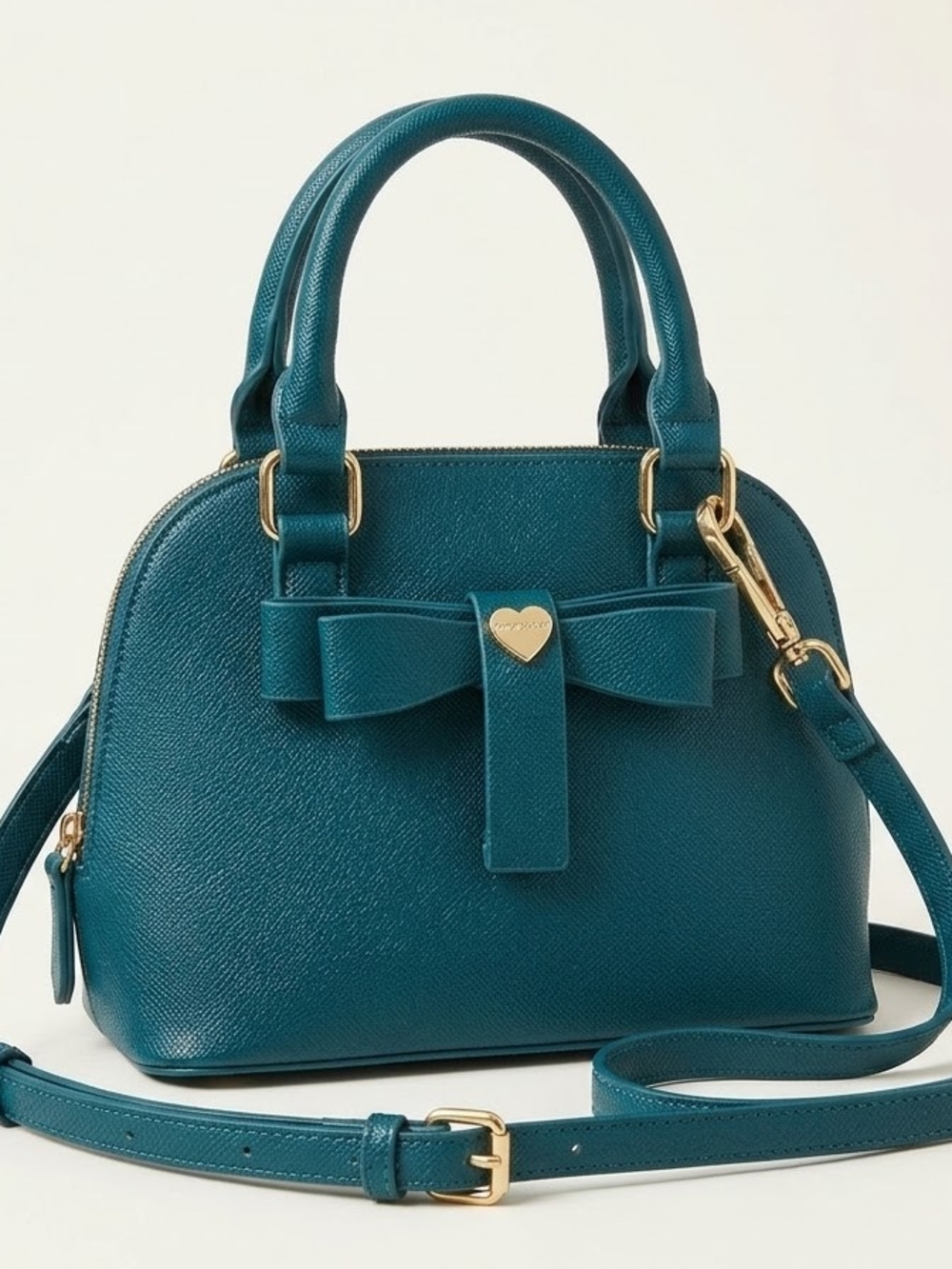 Betsey Johnson Saffiano Bow Mini Dome Satchel Crossbody Bag